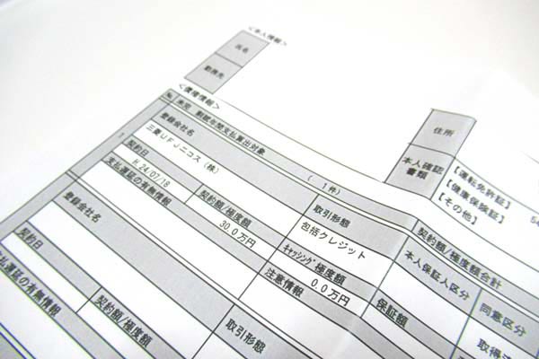 信用情報の開示資料