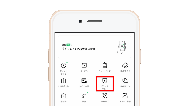 LINEポケットマネーの申し込み