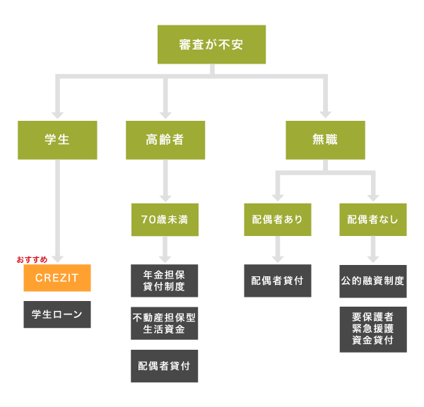 審査が不安な人向けのチャート図