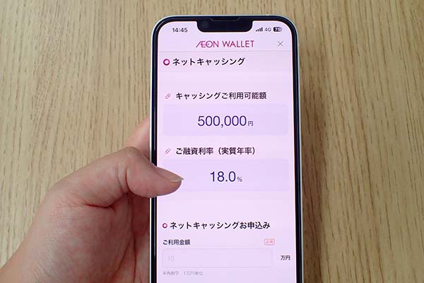 クレジットカードキャッシング枠のマイページ